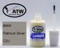 Preview: BMW, Platinum Silver, C2U: 20ml Lackstift, von ATW Autoteile West.